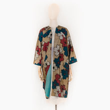 Load image into Gallery viewer, vintage kimono silk coat