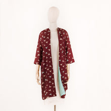 Load image into Gallery viewer, vintage kimono silk coat