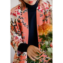 Load image into Gallery viewer, vintage kimono silk coat