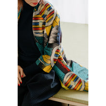 Load image into Gallery viewer, vintage kimono silk coat