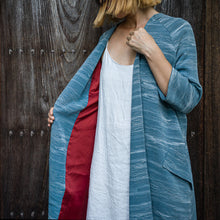 画像をギャラリービューアに読み込む, vintage kimono silk coat
