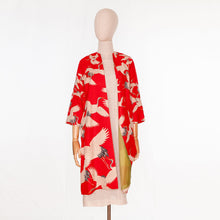 Load image into Gallery viewer, vintage kimono silk coat
