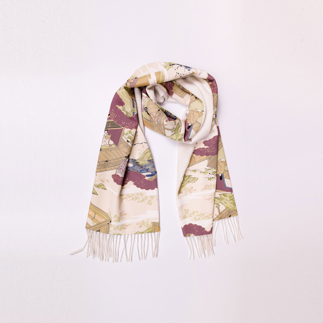 vintage kimono cashmere scarf
